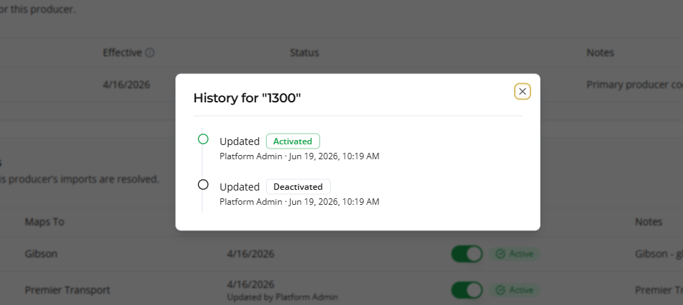 carrier mapping history